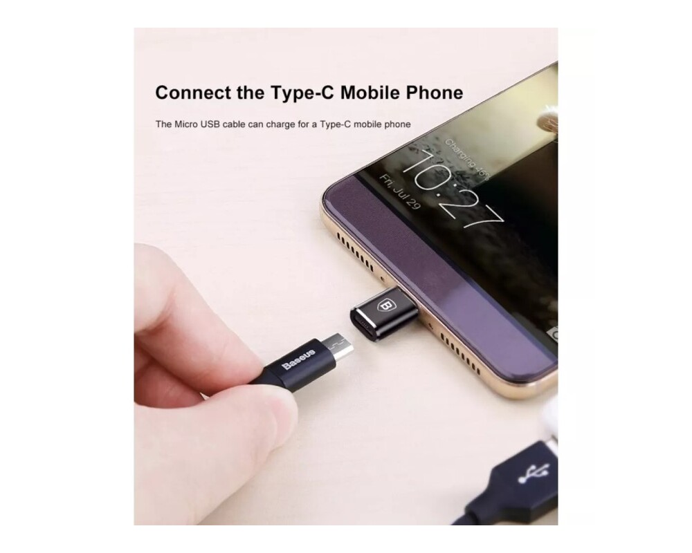 Адаптери BASEUS от Type-C към Micro USB CAMOTG-01 8