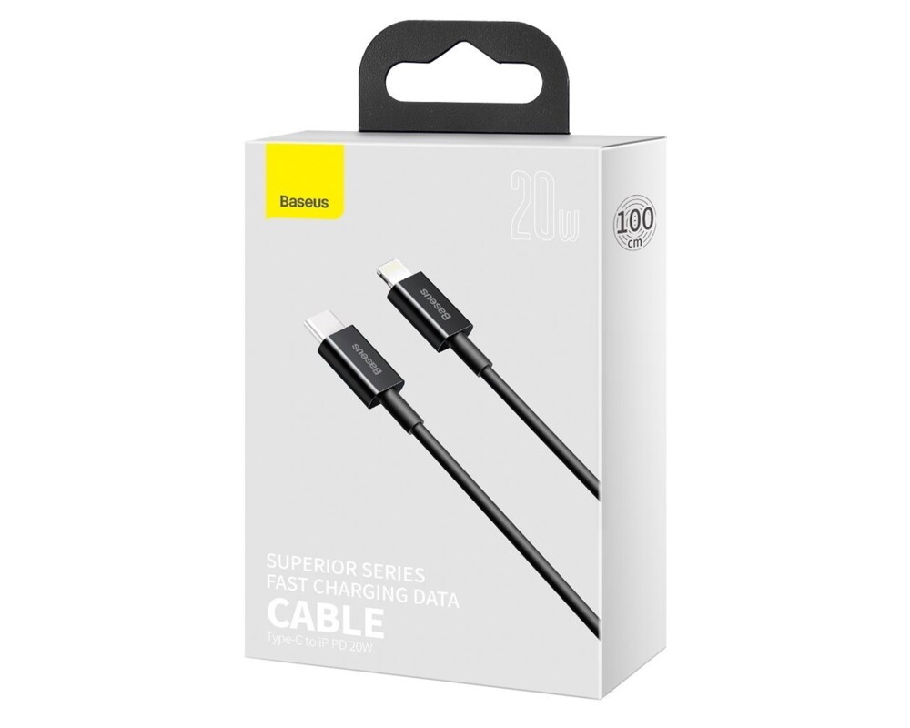 Кабел Кабел Baseus Superior USB Type C към Lightning 20W 1м CATLYS-A01 - черен 5
