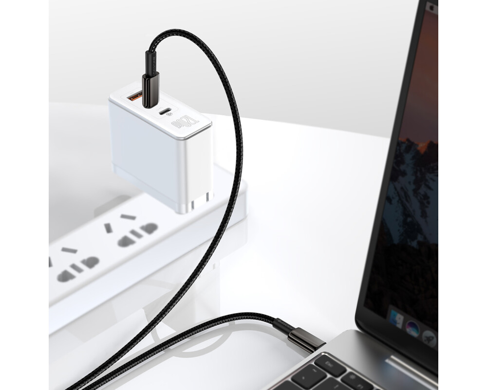 Кабел Baseus Tungsten Gold USB Type-C към USB Type-C, 2м, черен 2