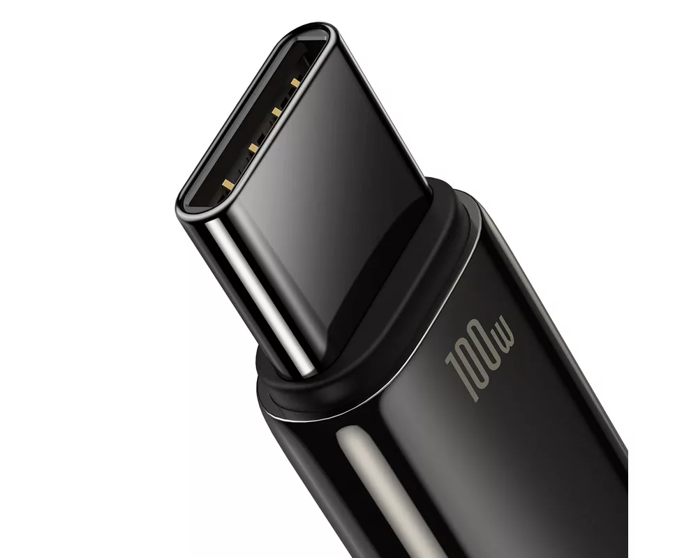 Кабел Baseus Tungsten Gold 100W USB-A към USB-C 1м CAWJ000001 - черен 2