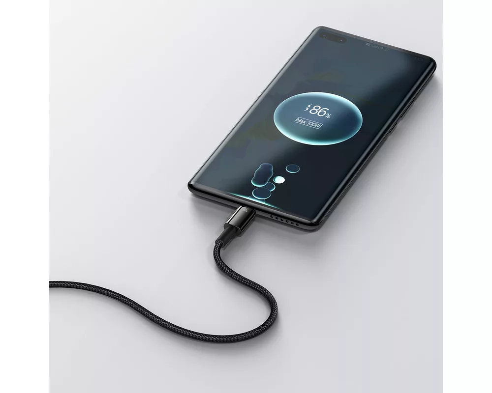 Кабел Baseus Tungsten Gold 100W USB-A към USB-C 1м CAWJ000001 - черен 10
