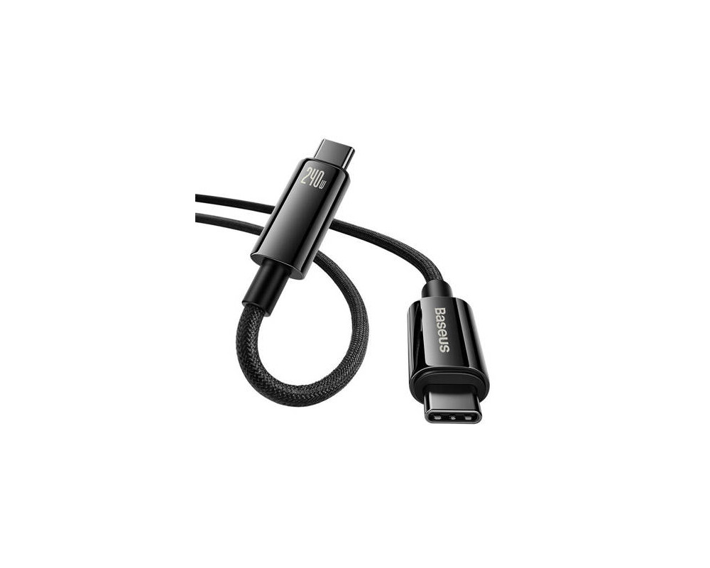 Кабел Baseus Tungsten Gold 240W USB-C към USB-C 1м CAWJ040001 - черен 2