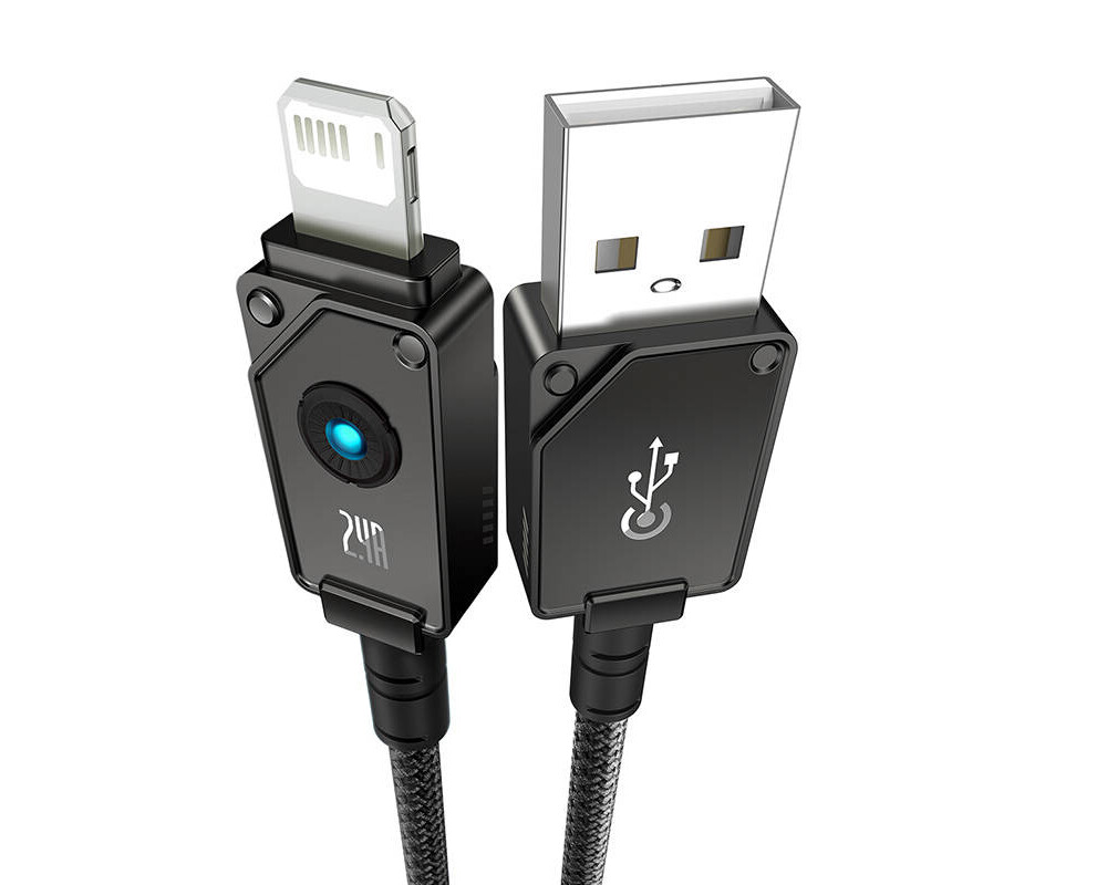 Кабел Baseus Unbreakable Series USB към Lightning 2.4A 2м P10355802111-01 - черен 7
