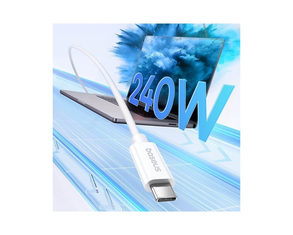 Кабел Кабел Baseus Superior Series 2 USB4 USB-C към USB-C кабел, 240W, 1m P10365200211-02 - бял 5