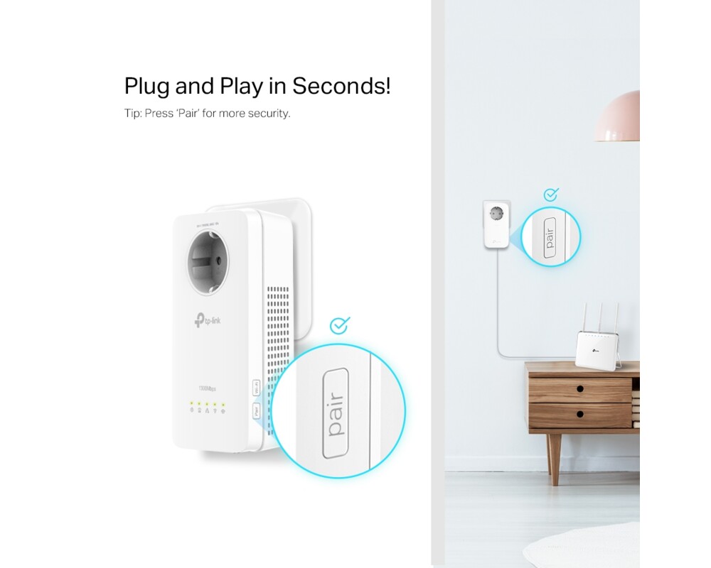Powerline адаптер PowerLine адаптер TP-Link TL-WPA8631P WiFi Kit 10