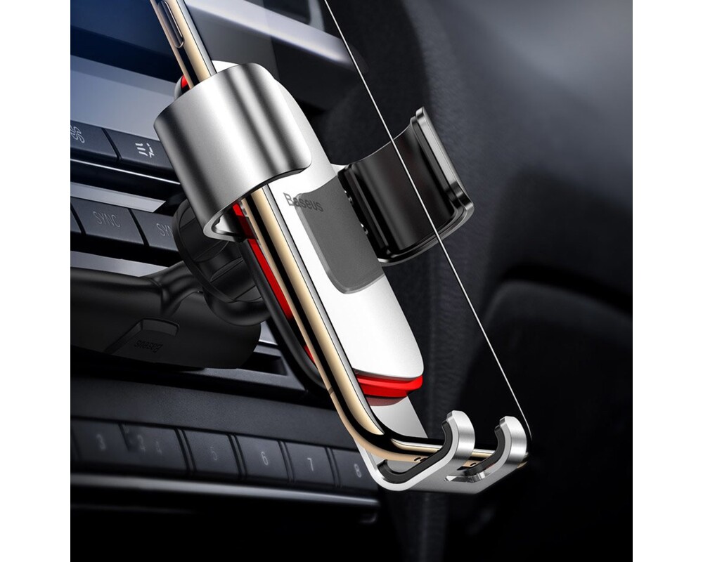 Стойка Baseus SUYL-J01 Metal Age Gravity Mount за CD слот черен 5