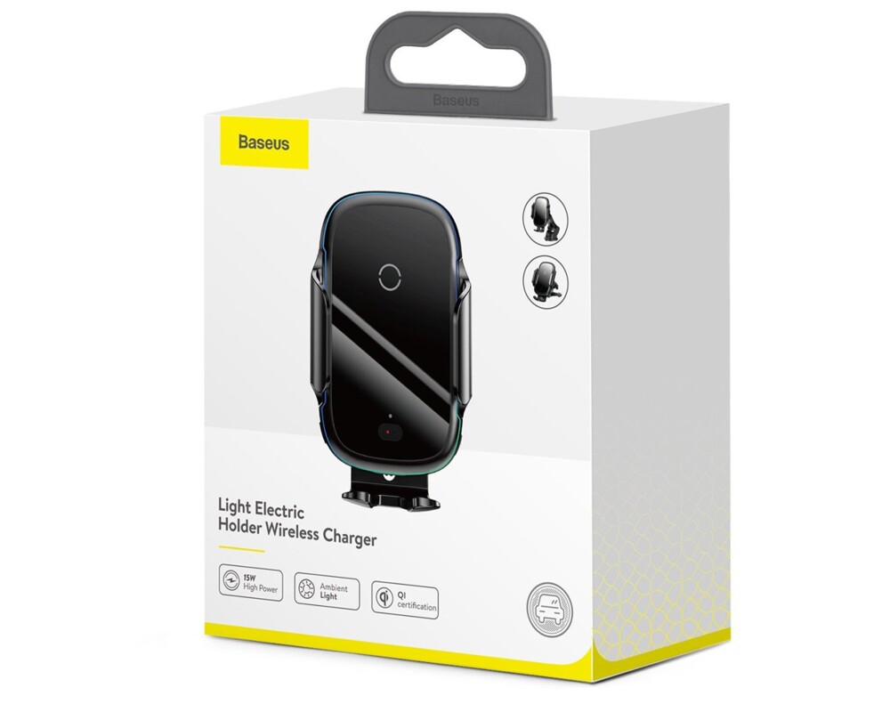 Стойка с безжично зареждане Baseus Smart Vehicle Bracket Qi 15W Air Vent Holder WXHW03-01 - черна 12