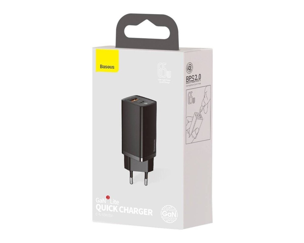 Зарядно Baseus CCGAN2L-B01 GaN2 Lite Fast 65W черно 5