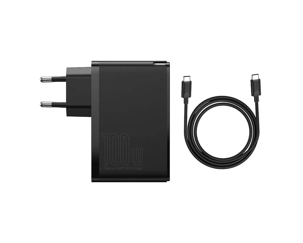 Зарядно Baseus CCGAN2P-L01 GaN 2 Pro Charger 100W черно 2