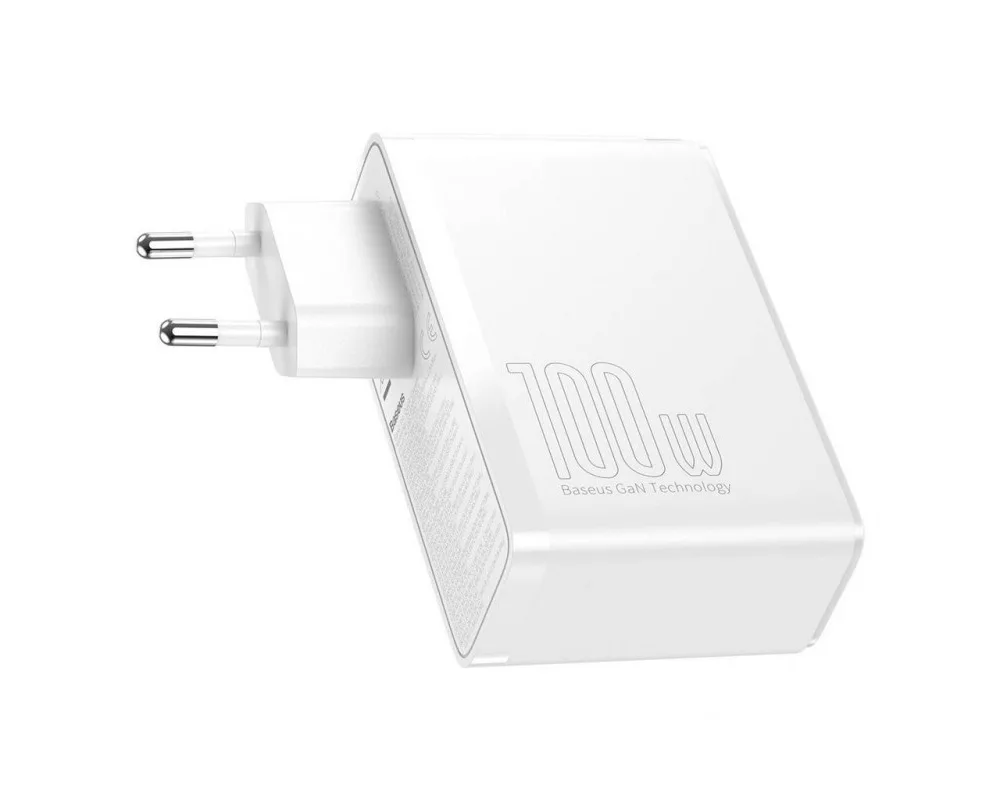 Зарядно Baseus GaN2 Pro 2x USB Type-C / 2x USB 100W CCGAN2P-L02 - бял 3