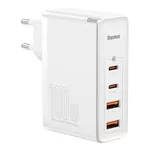 <span>Зарядно</span> Baseus GaN2 Pro 2x USB Type-C / 2x USB 100W CCGAN2P-L02 - бял <span class='catalog-num-in-name'>CCGAN2P-L02</span> - 