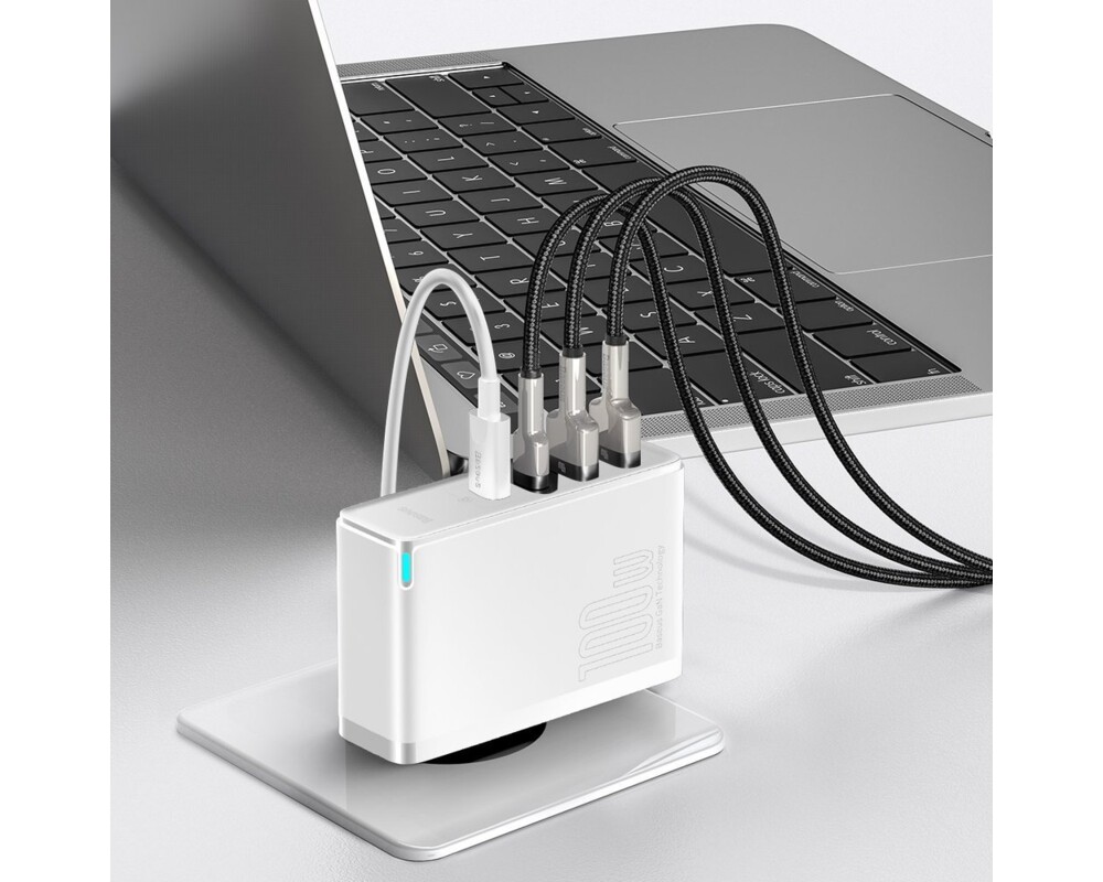 Зарядно Baseus GaN2 Pro 2x USB Type-C / 2x USB 100W CCGAN2P-L02 - бял 7