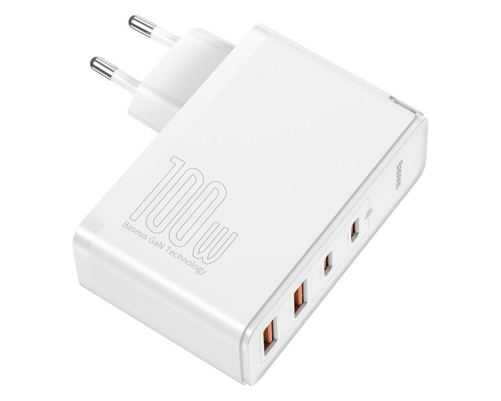 Зарядно Baseus GaN2 Pro 2x USB Type-C / 2x USB 100W CCGAN2P-L02 - бял 6