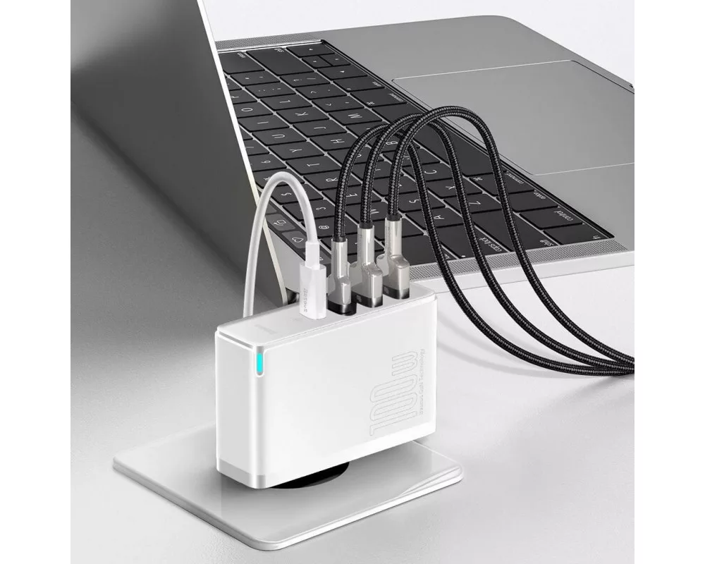 Зарядно Baseus GaN2 Pro 2x USB Type-C / 2x USB 100W CCGAN2P-L02 - бял 2