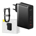 <span>Зарядно</span> Baseus GaN5 Pro fast charger 2xUSB-C+USB 140W CCGP100201 - черно <span class='catalog-num-in-name'>CCGP100201</span> - 