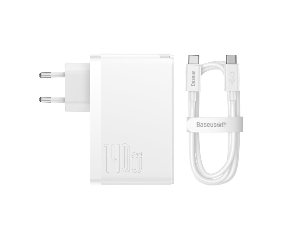 Зарядно Baseus GaN5 Pro fast charger 2xUSB-C+USB 140W CCGP100202 - бял 8