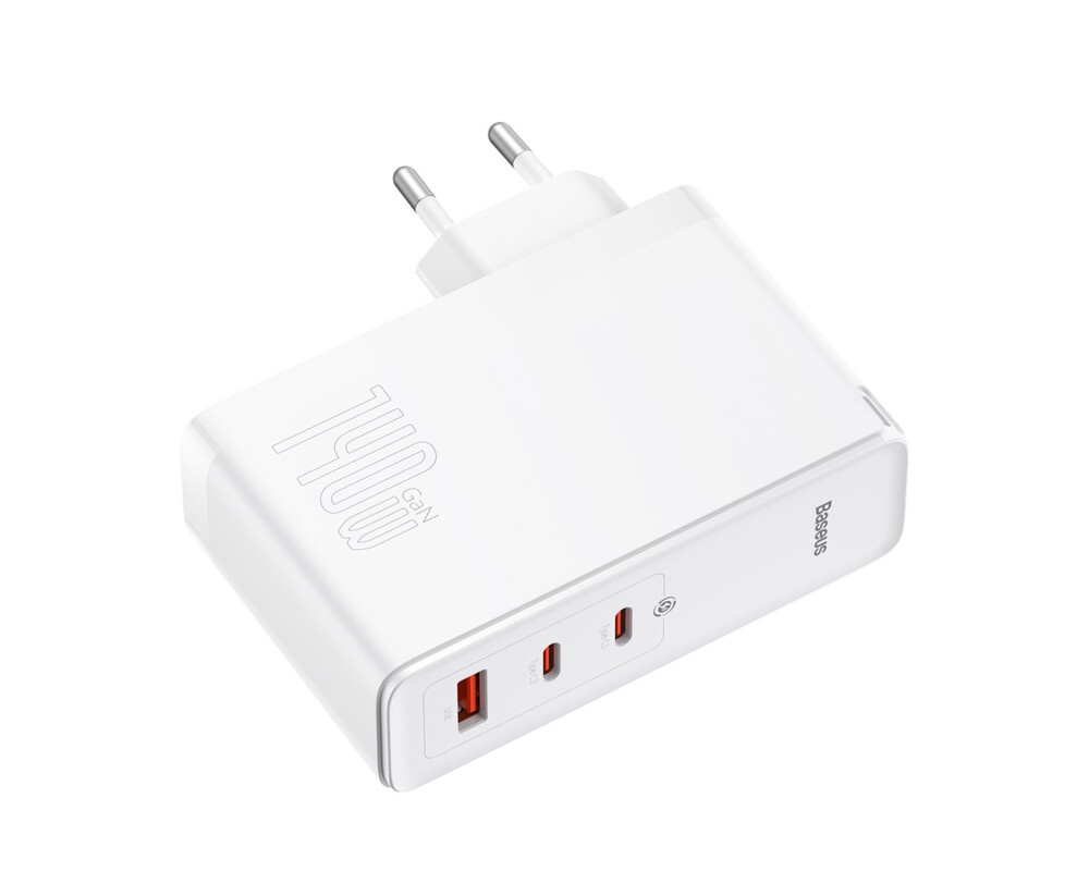 Зарядно Baseus GaN5 Pro fast charger 2xUSB-C+USB 140W CCGP100202 - бял 3