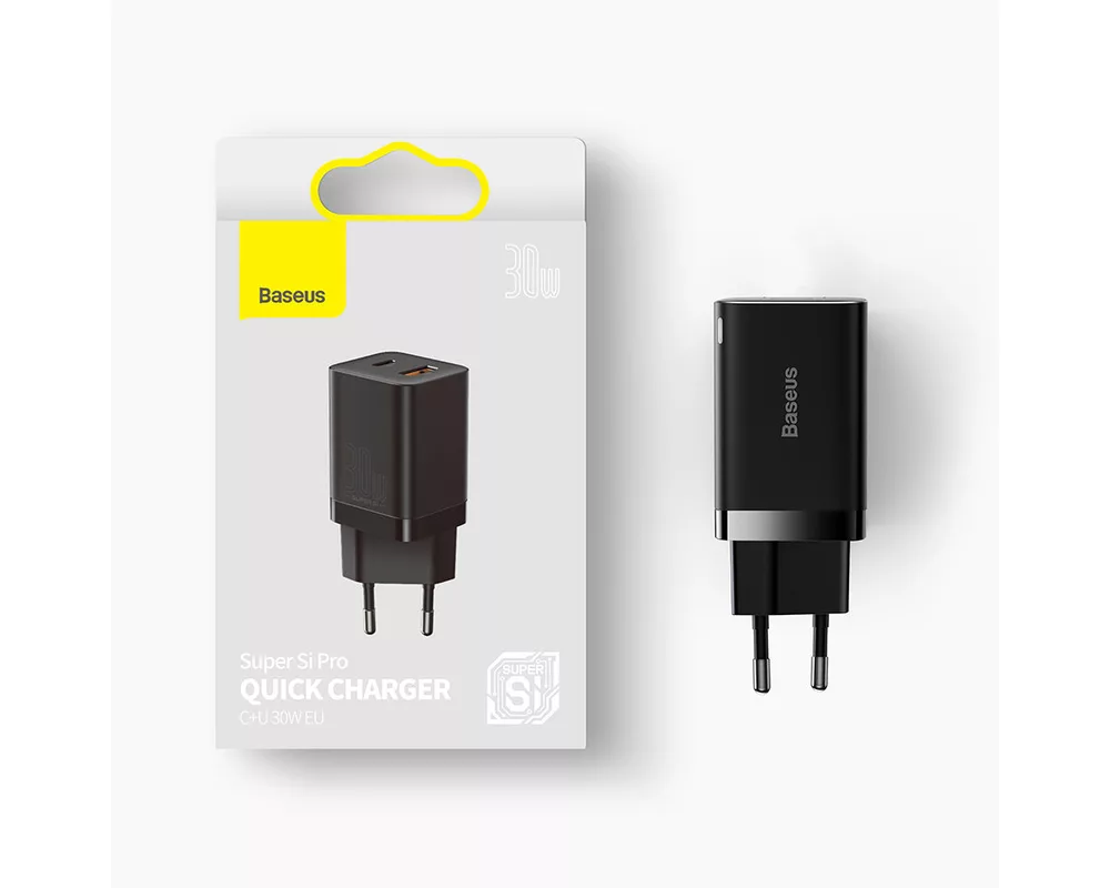 Зарядно Baseus Super Pro USB-A към USB-C 30W CCSUPP-E01 - черно 13