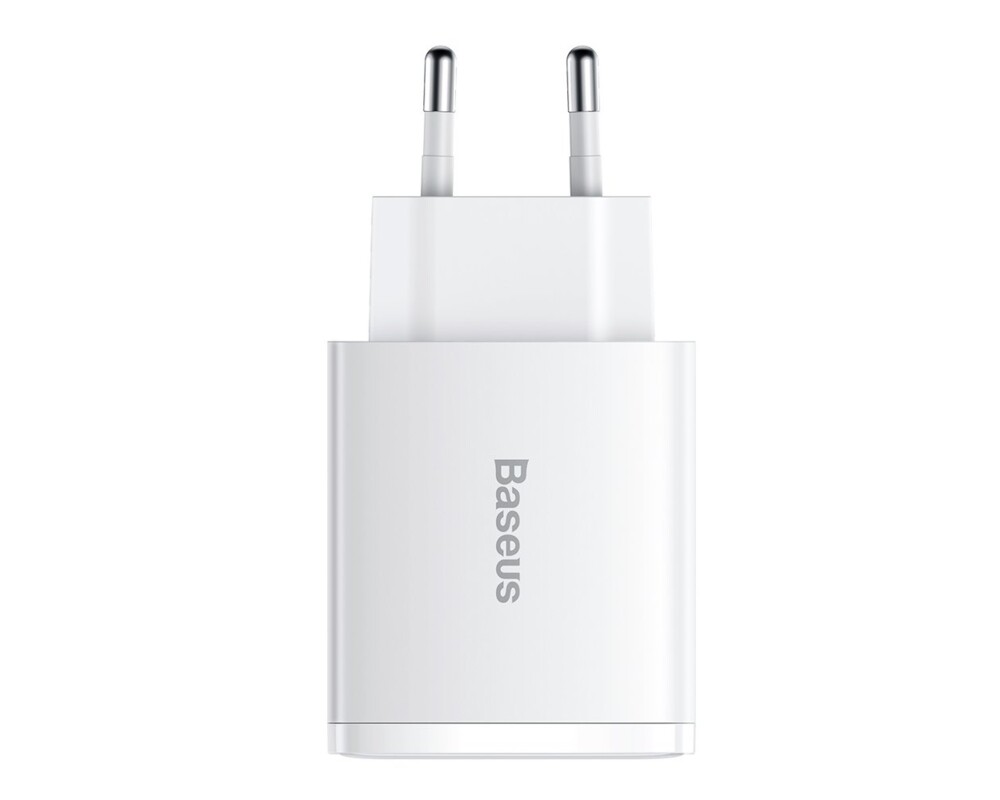 Зарядно Baseus CCXJ-E02 Compact Quick Wall Charger с 2хUSB-A и USB-C 30W бял 4