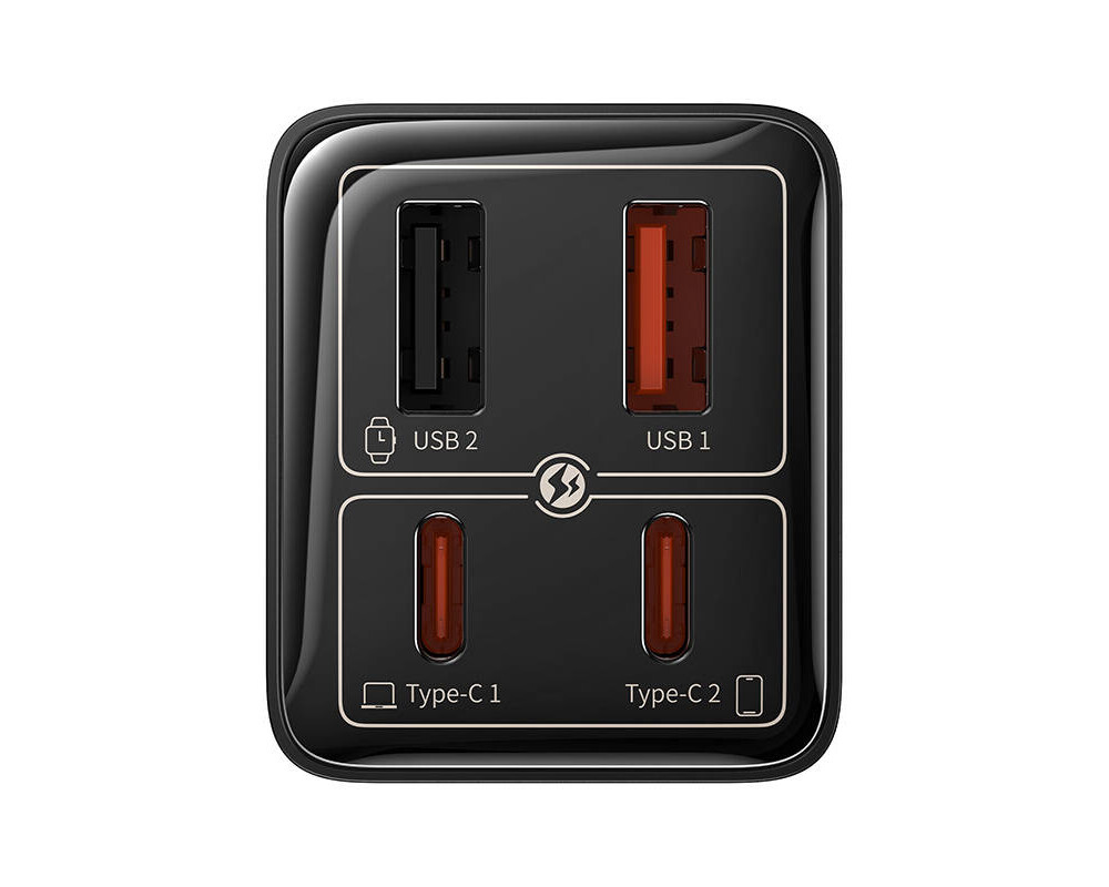 Зарядно Baseus GAN6 Pro, 2xUSB-C + 2xUSB, 65W P10162701113-00 - черно 5