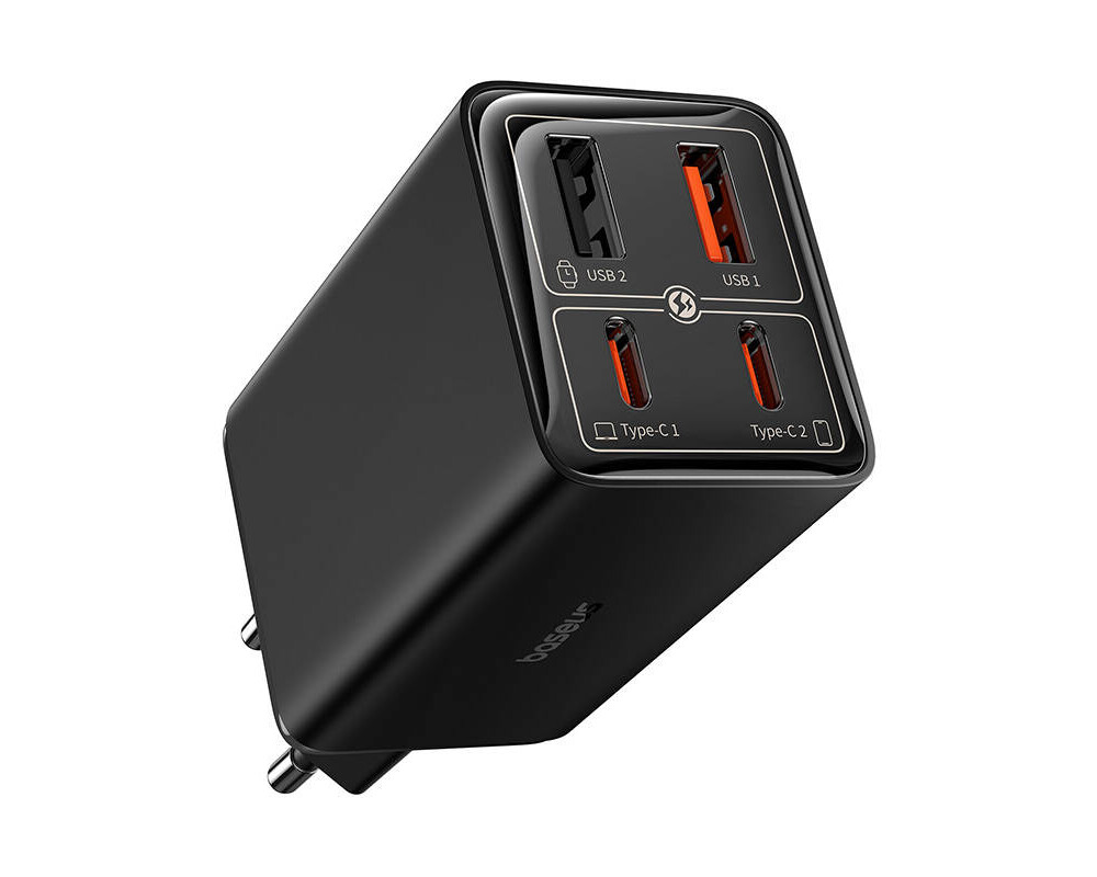 Зарядно Baseus GAN6 Pro, 2xUSB-C + 2xUSB, 65W P10162701113-00 - черно 4