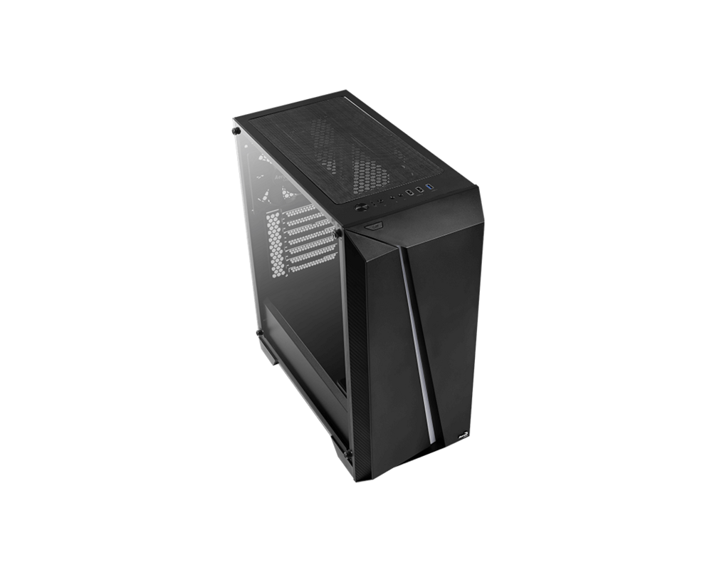 Кутия Aerocool Cylon Pro RGB прозрачен панел от закалено стъкло CYLON-PRO-G-BK-V2 - черна 9