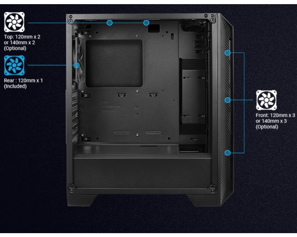Кутия Aerocool Cylon Pro RGB прозрачен панел от закалено стъкло CYLON-PRO-G-BK-V2 - черна 13
