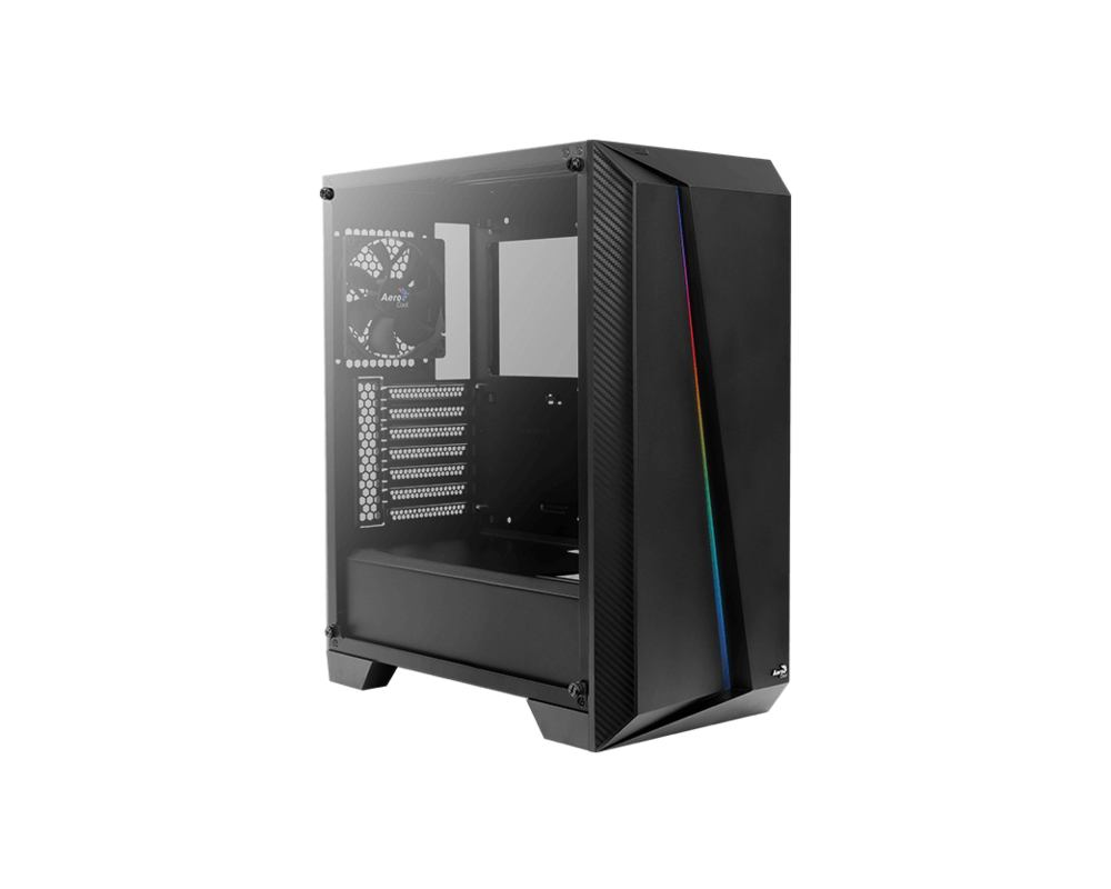 Кутия Aerocool Cylon Pro RGB прозрачен панел от закалено стъкло CYLON-PRO-G-BK-V2 - черна 4