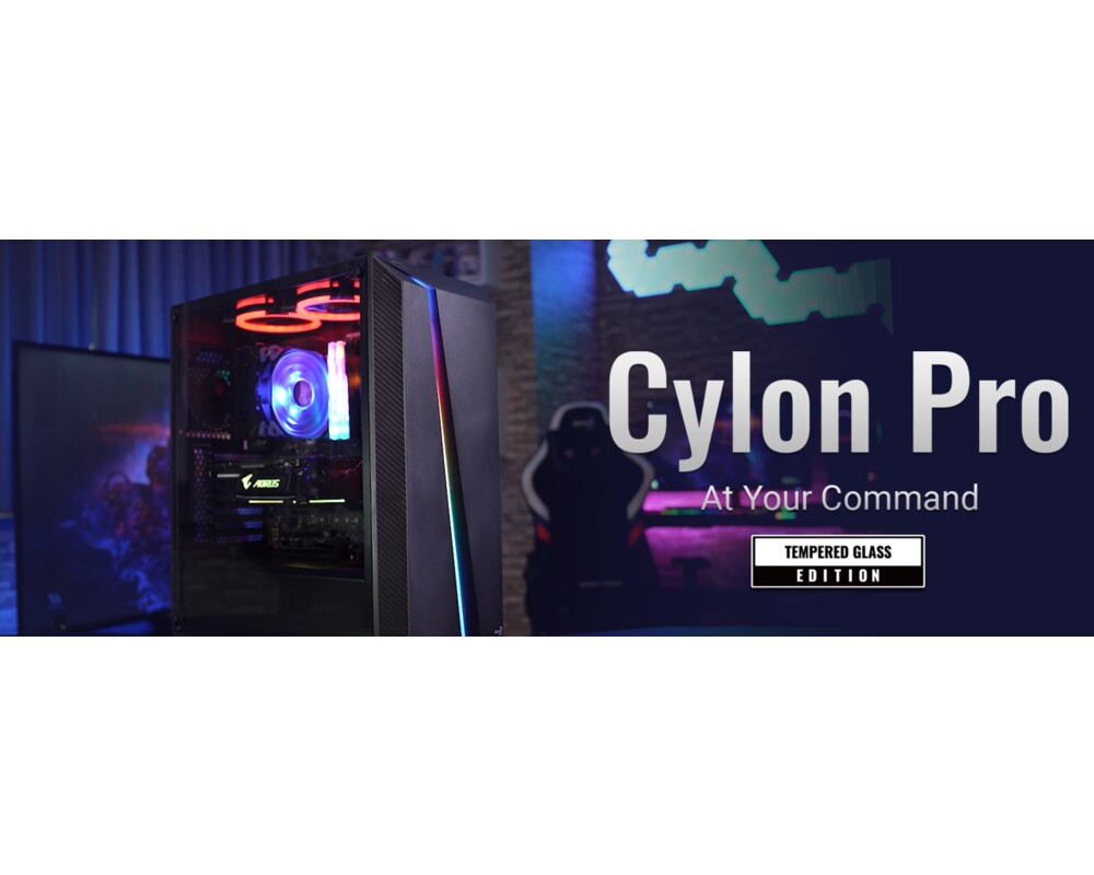Кутия Aerocool Cylon Pro RGB прозрачен панел от закалено стъкло CYLON-PRO-G-WT-V2 - бяла 20