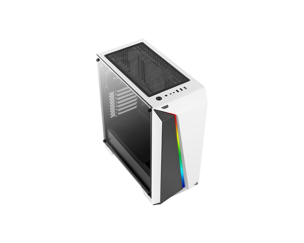Кутия Aerocool Cylon Pro RGB прозрачен панел от закалено стъкло CYLON-PRO-G-WT-V2 - бяла 9