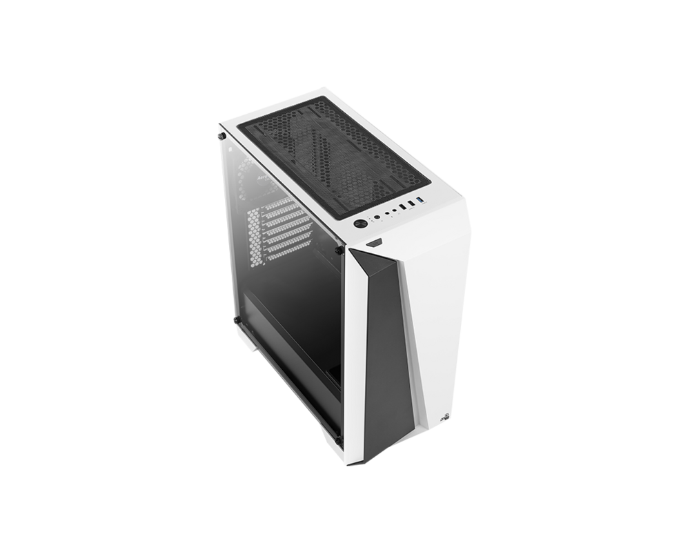 Кутия Aerocool Cylon Pro RGB прозрачен панел от закалено стъкло CYLON-PRO-G-WT-V2 - бяла 8