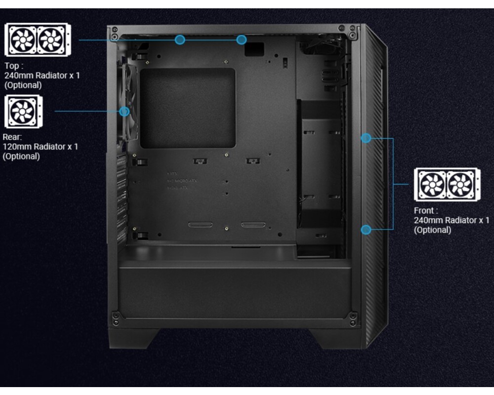 Кутия Aerocool Cylon Pro RGB прозрачен панел от закалено стъкло CYLON-PRO-G-WT-V2 - бяла 15
