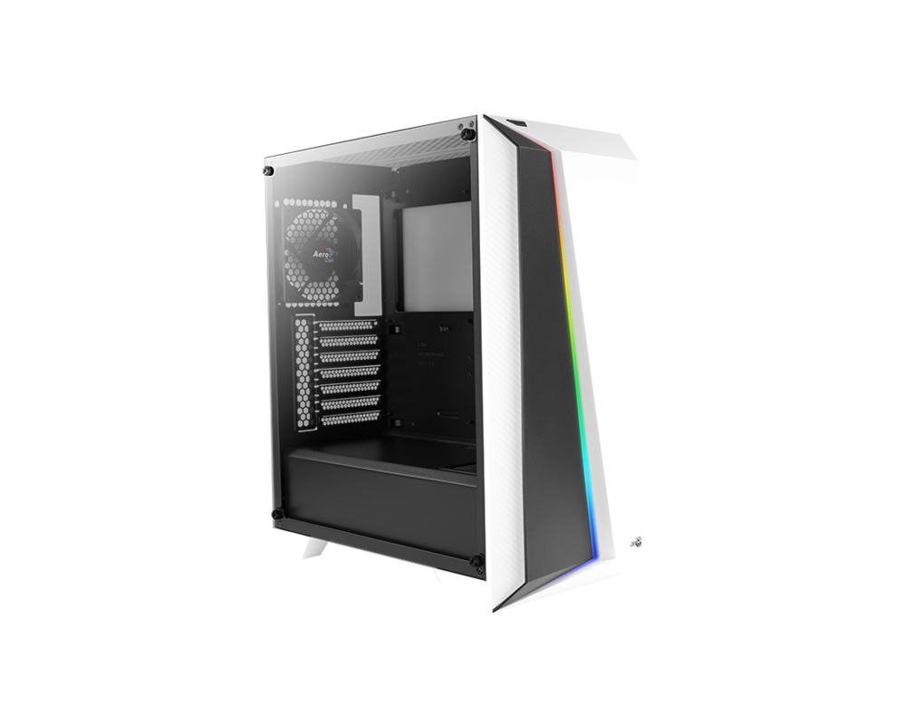 Кутия Aerocool Cylon Pro RGB прозрачен панел от закалено стъкло CYLON-PRO-G-WT-V2 - бяла 5