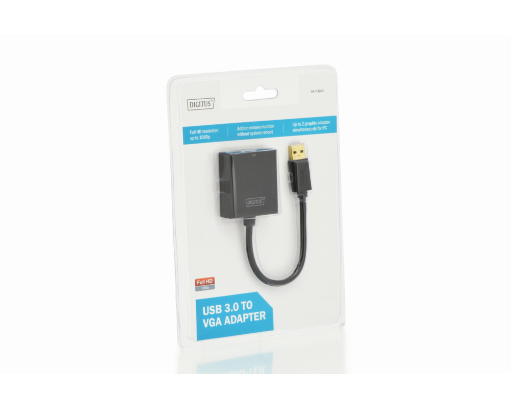 Адаптери Адаптер DIGITUS, USB 3.0 към VGA, Full HD - DA-70840 3
