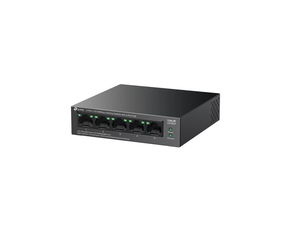 Switch (Комутатор) TP-Link LS105LP 5-портов 10/100 Mbps 4