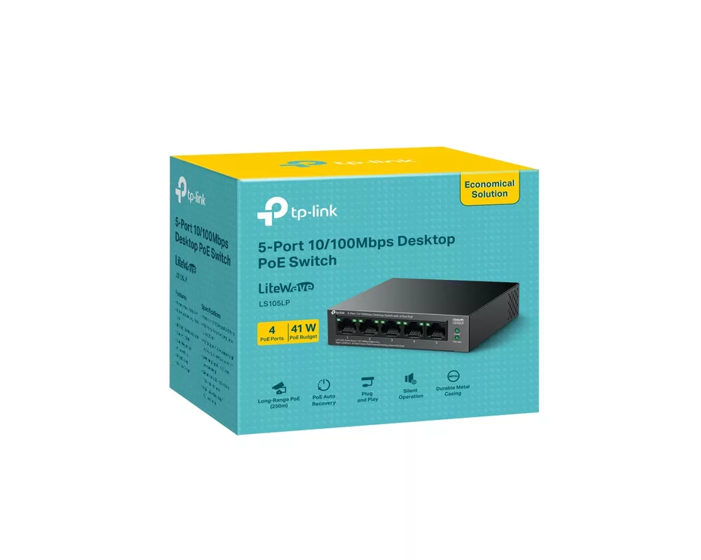 Switch (Комутатор) TP-Link LS105LP 5-портов 10/100 Mbps 3