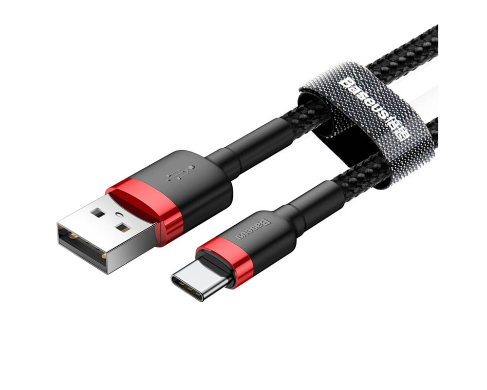 Кабел Кабел Baseus Cafule USB към Type-C 3A, 1 м CATKLF-B91 - черен 4