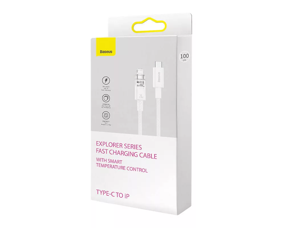 Кабел Кабел Baseus Explorer Series USB-C - Lightning 20W 1 м CATS010202 - бял 8