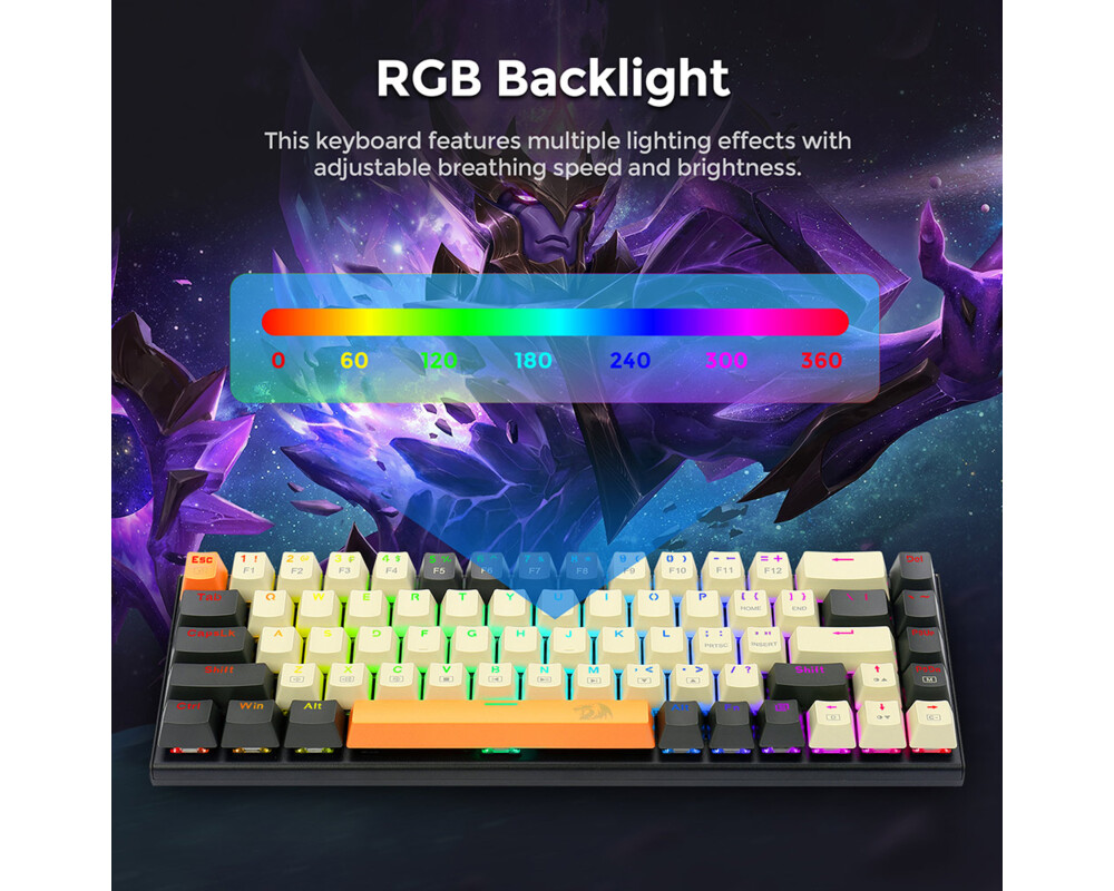 Клавиатура Redragon Ryze K633CGO-RGB_RD RGB с червени суичове 5