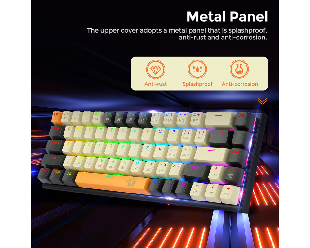 Клавиатура Redragon Ryze K633CGO-RGB_RD RGB с червени суичове 10