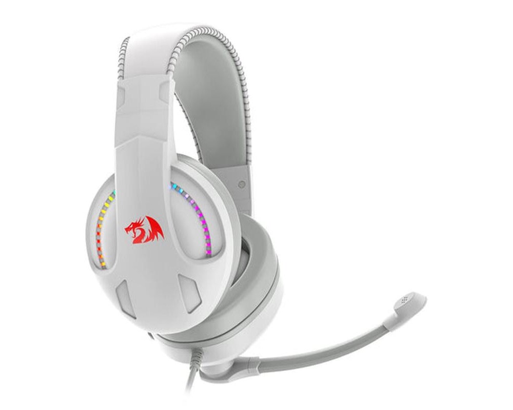 Слушалки Геймърски Redragon Cronus с RGB осветление H211W-RGB - бели 2