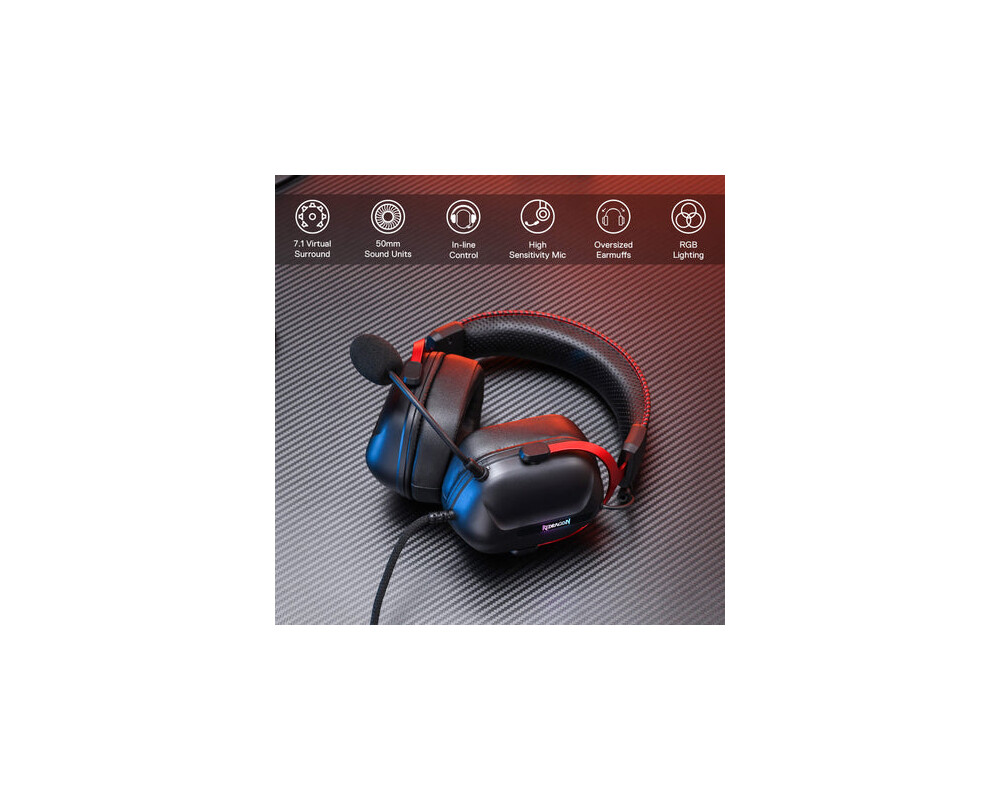 Слушалки Redragon Cybill H312 - черни 13
