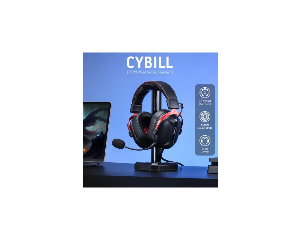 Слушалки Redragon Cybill H312 - черни 12