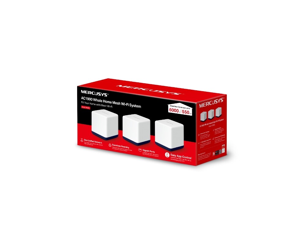 Рутер Mercusys Halo H50G(3-pack) AC1900 3