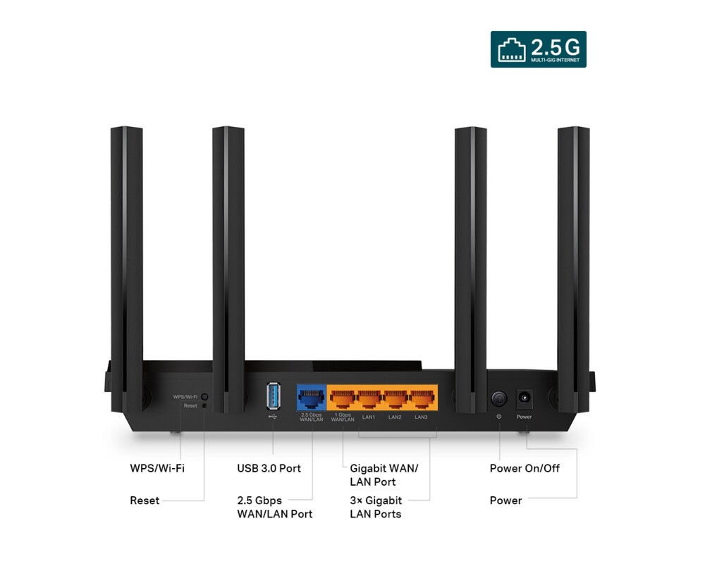Рутер TP-Link Archer AX55 Pro AX3000 с 2.5G порт 6