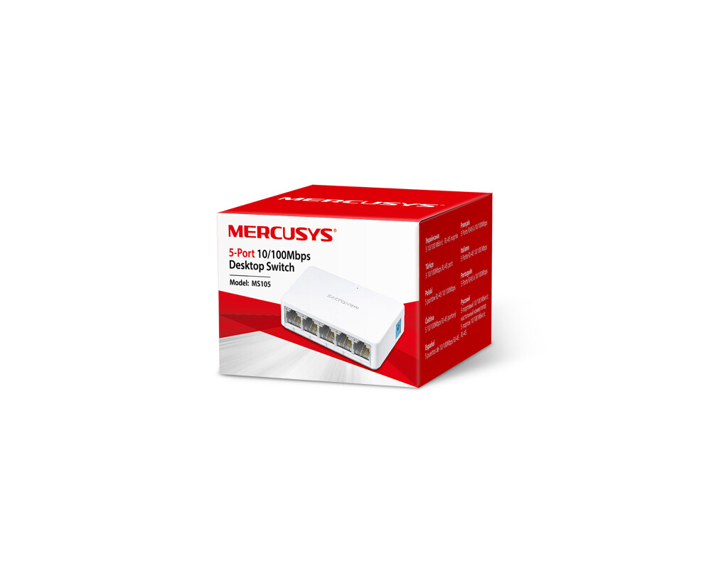 Switch (Комутатор) Mercusys MS105 10/100 Mbps 2
