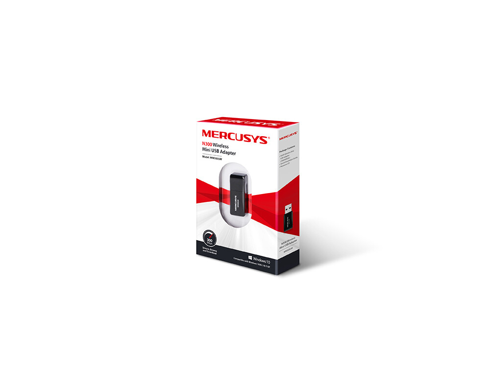 Мрежова карта Mercusys MW300UM N300 8