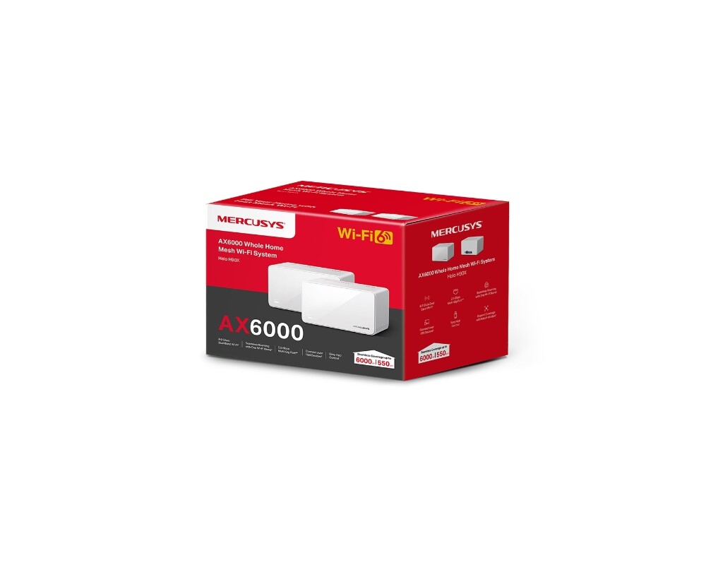 Рутер Mercusys Halo H90X(2-pack) AX6000 7