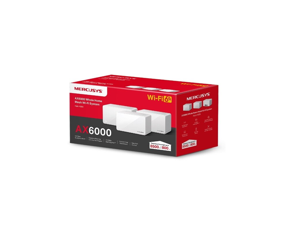 Рутер Mercusys Halo H90X(3-pack) AX6000 7