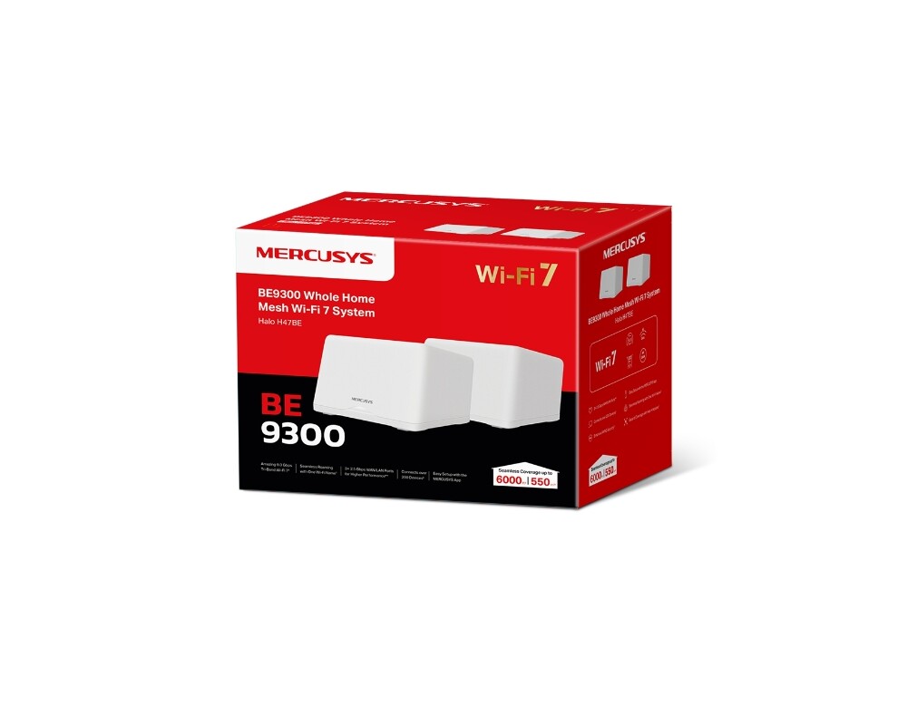 Рутер Mercusys Halo H47BE(2-pack) BE9300 9